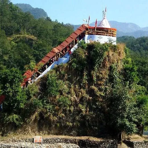 Nature trail through dense sal forest in Corbett region